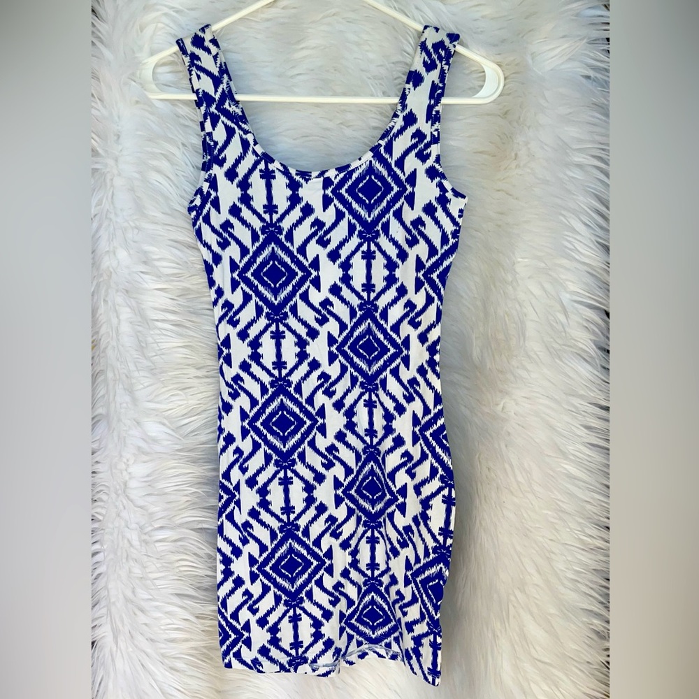 Charlotte Russe Navy and White Mini Dress